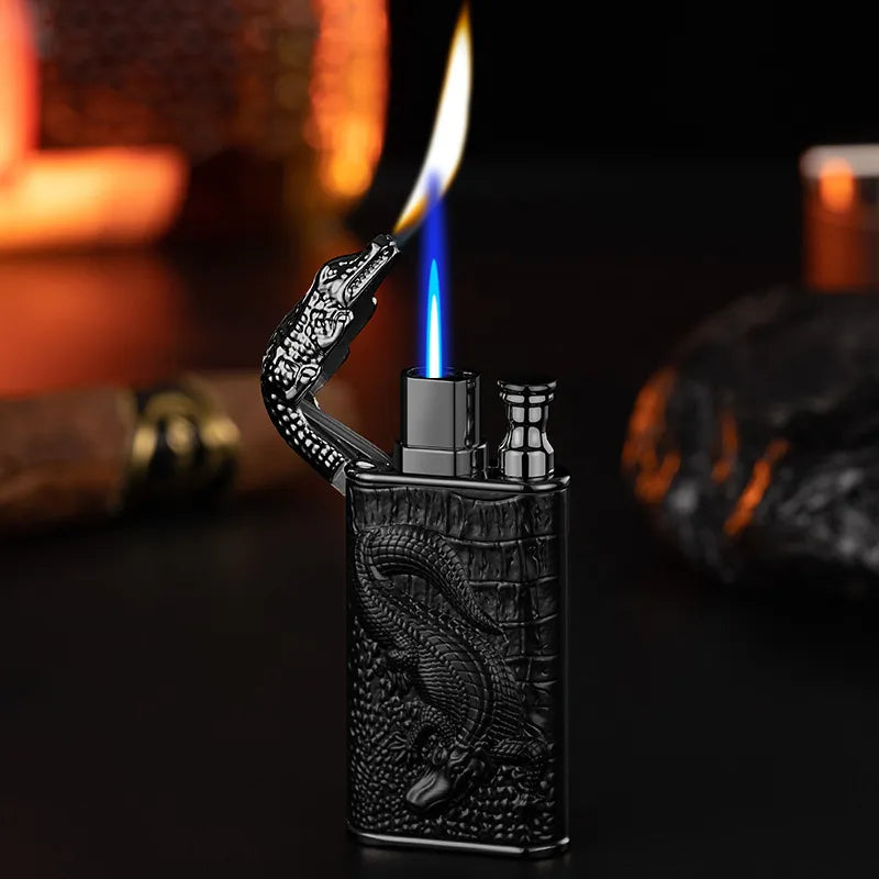 Briquet Crocodile double flamme